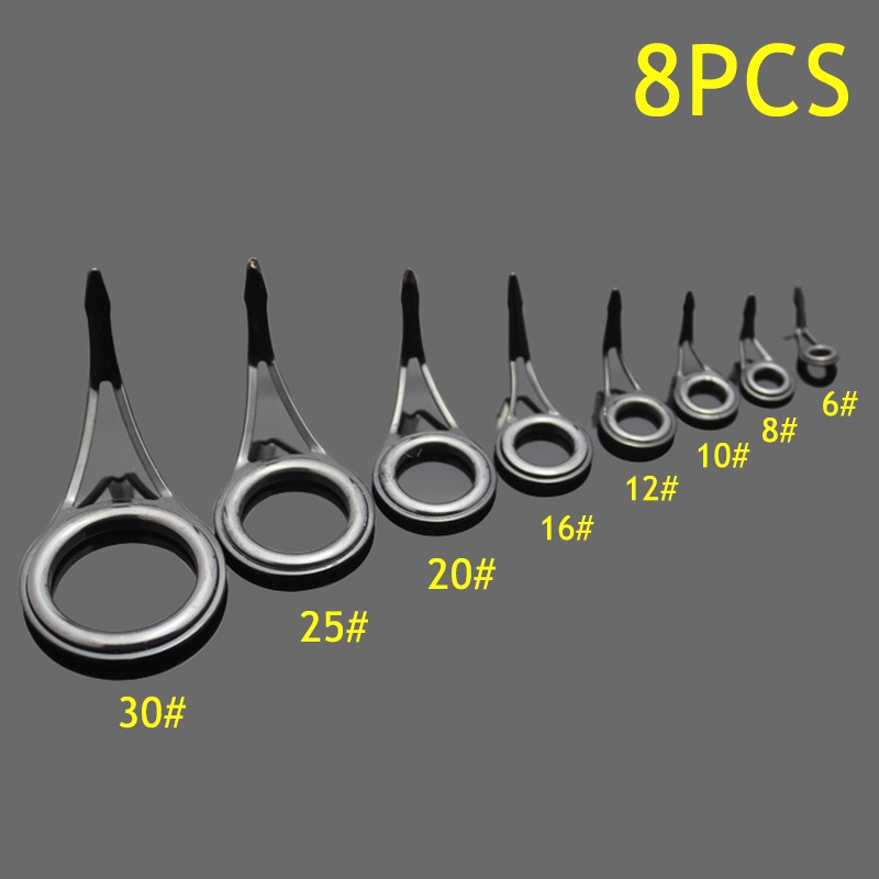 Bộ 8 Phụ Kiện Sửa Chữa Cần Câu Cá Bằng Thép Carbon