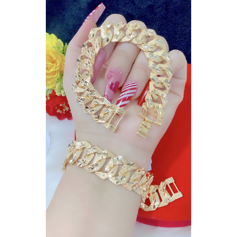 Lắc Tay Nam Mạ Vàng Chạm Rồng Cuộn 130R210622 - Bao đổi trả trong vòng 07 ngày