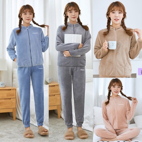 Bộ quần áo lông cừu - Bộ đồ nữ mùa đông siêu ấm siêu nhẹ chất đẹp