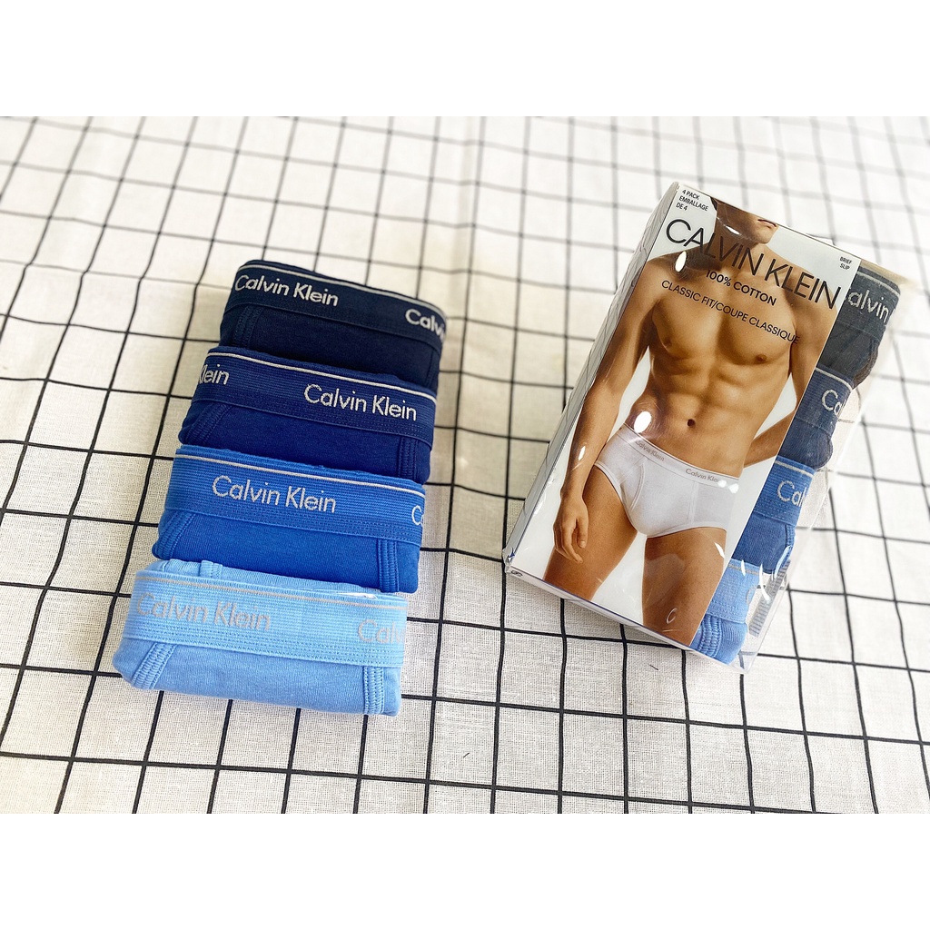 Săn Sale hãng Sét quần sịp Nam Calvin Klein 4 màu xanh size M