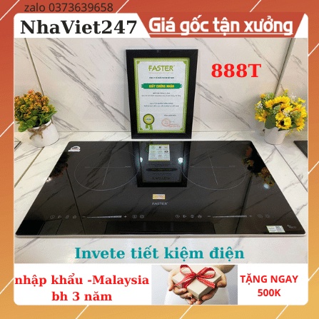 Bếp điện từ đôi Faster FS 888T -bếp từ tốt,bền,đẹp,sang trọng,giá rẻ-bảo hành 36 tháng tại nhà