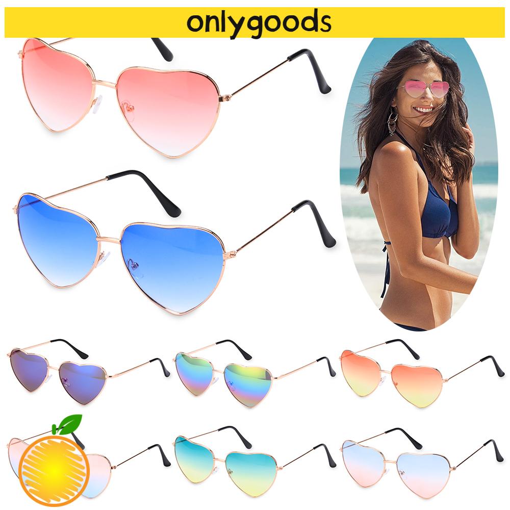 Kính Mát Gọng Trái Tim Chống Tia Uv 400 Thời Trang Cho Nữ