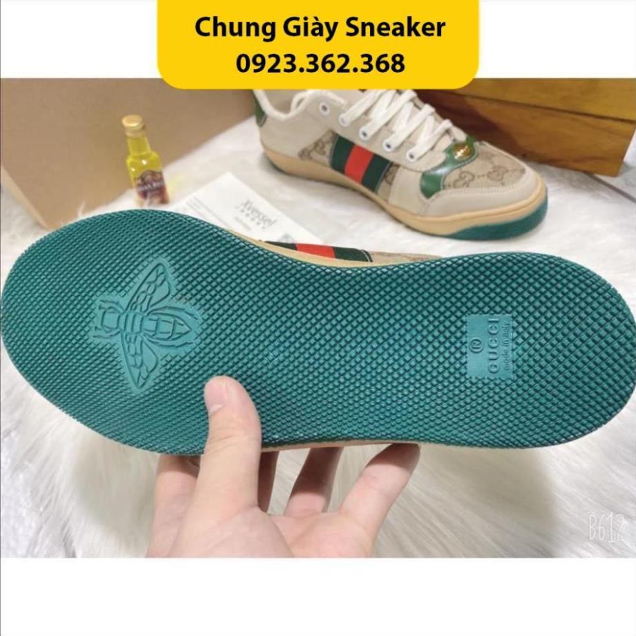 Giày 𝐆𝐮𝐜𝐜𝐢 𝐒ơ𝐧 𝐓ù𝐧𝐠 ⚡️𝐅𝐑𝐄𝐄 𝐒𝐇𝐈𝐏⚡️ Giày thể thao GG 3 vạch hàng cao cấp da thật cực chất | BigBuy360 - bigbuy360.vn