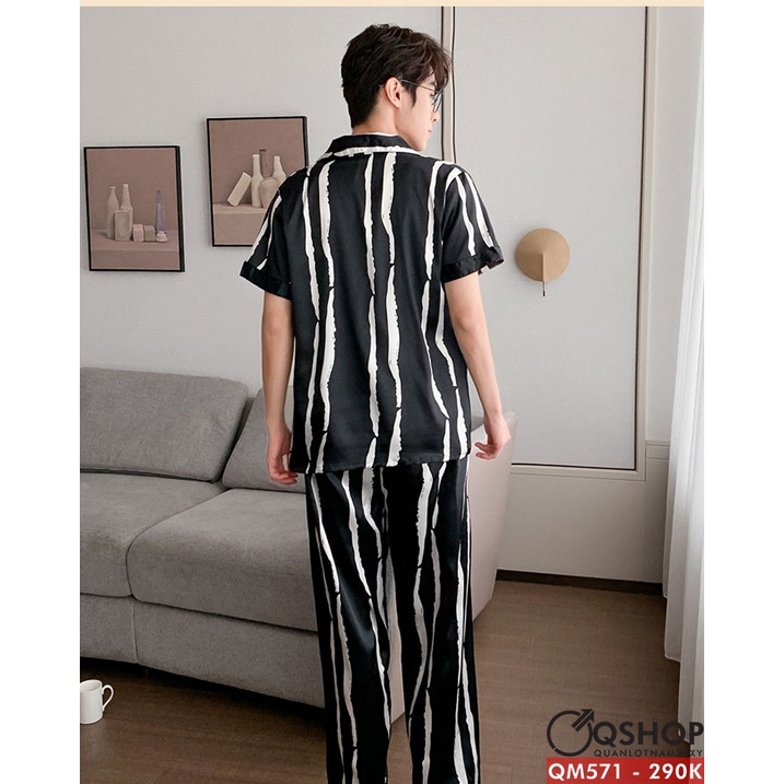 Bộ đồ pijama nam quần dài, tay ngắn QSHOP QM571