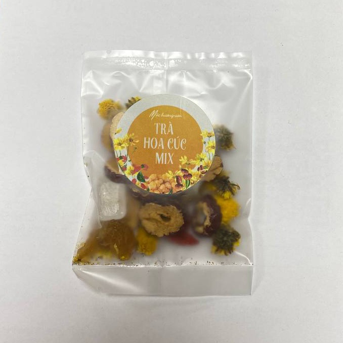Trà hoa cúc mix (hoa cúc, táo đỏ, long nhãn, kỷ tử) thương hiệu Mộc Hương Sơn gói 10gr - SAFFRON