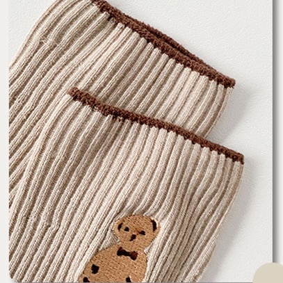 [Set 5 đôi] Tất gấu cao cổ len tăm co giãn phong cách trẻ trung,dễ thương TA14