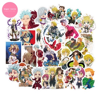 50 stickers Anime Thất Hình Đại Tội Nanatsu Taizai 7 Deadly Sins PVC nhãn dán không thấm nước