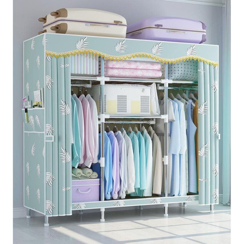 Tủ Vải Metal Khổ 2m1, Tủ Vải Khung Thép siêu lớn có bảo hành, Tủ Vải Đựng Quần Áo Tủ Vải Chống Ẩm Loại 1 Tủ Vải Cao Cấp