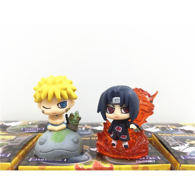 Set 6 mô hình nhân vật hoạt hình Naruto Sasuke Uzumaki Kakashi gaara