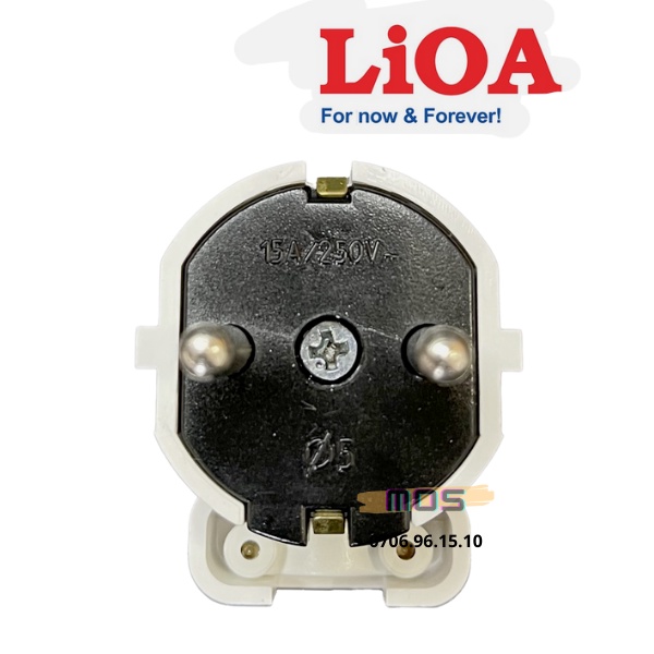 Phích cắm tiêu chuẩn châu âu EU Phích cắm điện LIOA, 2 chân, 2 chấu, chân tròn, phi 5 – EUR05  -Mos Shop