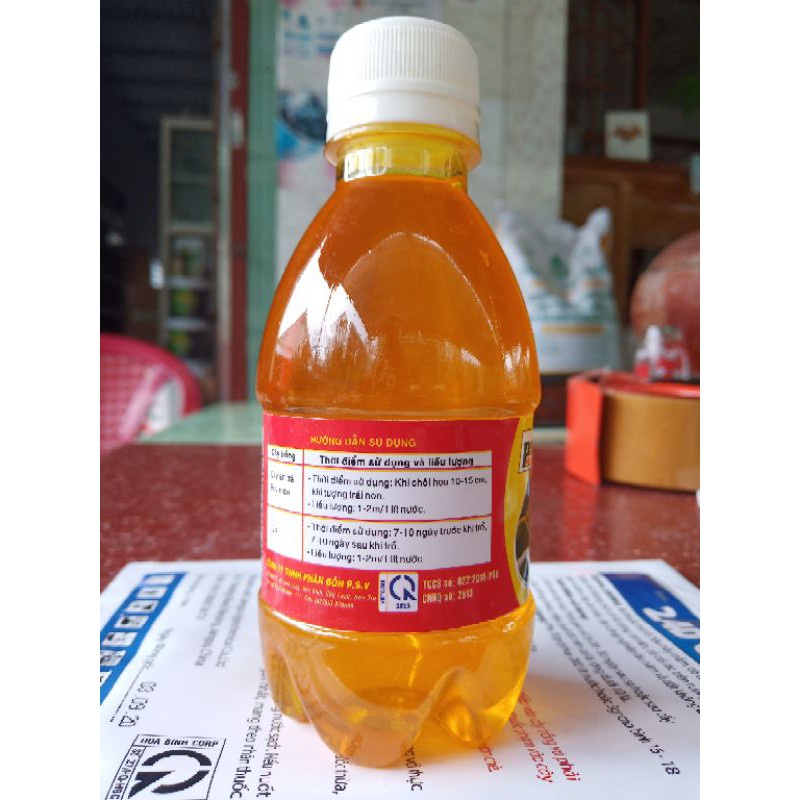Phân bón vi lượng PSV. BO fi tăng sức sống hạt phấn, tăng đậu trái, chống rụng hoa và trái non,Thành phần Bo 2.000 ppm