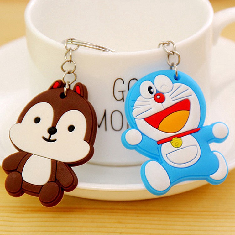 DUNEA Móc khóa PVC họa tiết hoạt hình đáng yêu