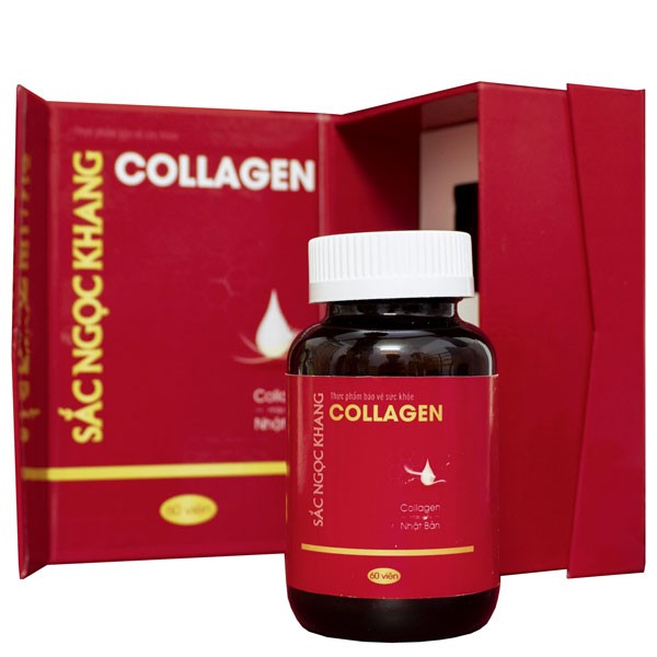 Collagen Sắc Ngọc Khang - Bổ sung collagen giúp ngăn ngừa lão hóa da, giúp da căng bóng mịn màng (60 viên)
