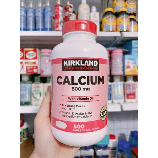 VIÊN UỐNG BỔ SUNG CANXI KIRKLAND CALCIUM 600MG 500 VIÊN