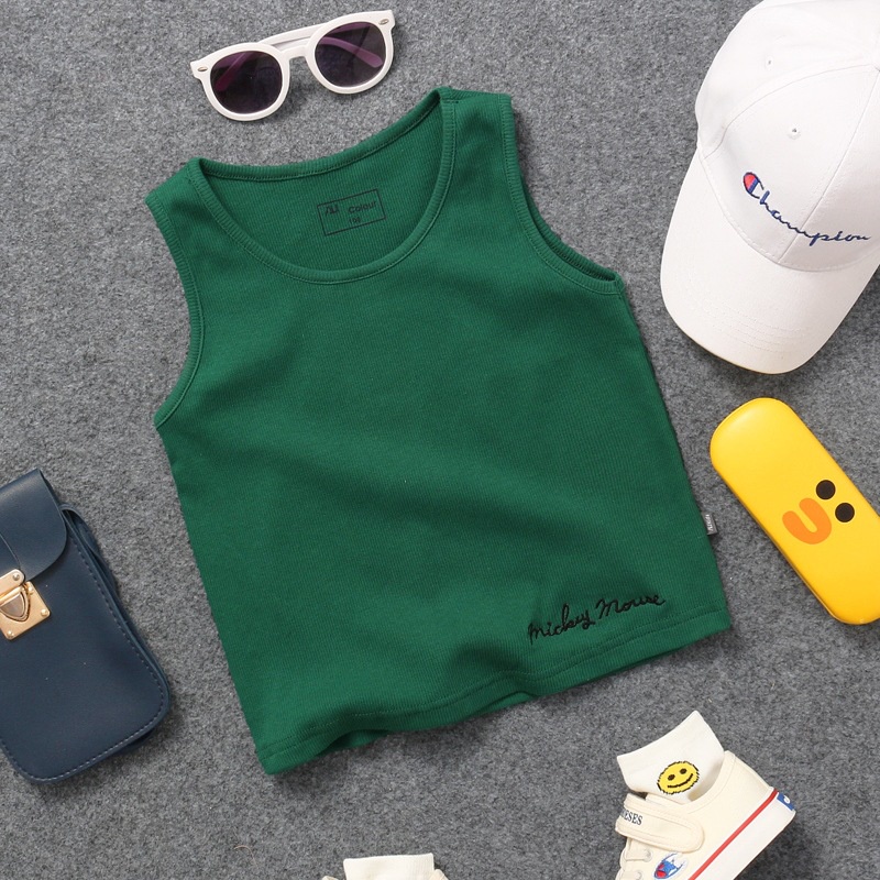 Áo ba lỗ in chữ Mickey Mouse cho bé, Áo thun sát nách chất cotton mềm mịn mát Moobaby shop