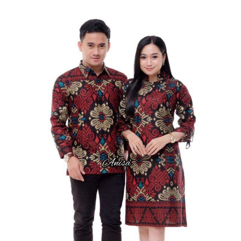 Áo Sơ Mi Nam Dài Tay Màu Đỏ Thạch Anh Tím Tunic Batik