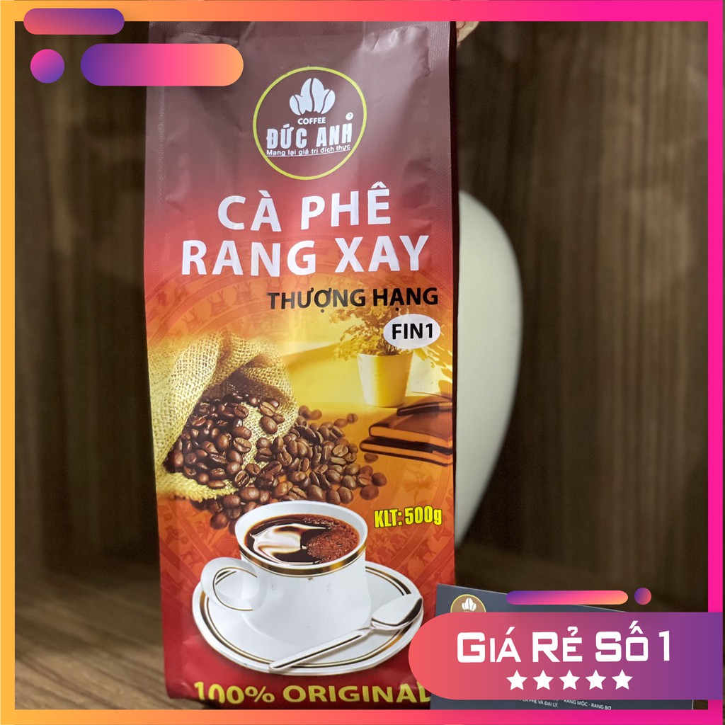 1kg cà phê rang xay nguyên chất THƯỢNG HẠNG FIN 1 tặng 1 PHIN pha cà phê Inox - DUC ANH COFFEE