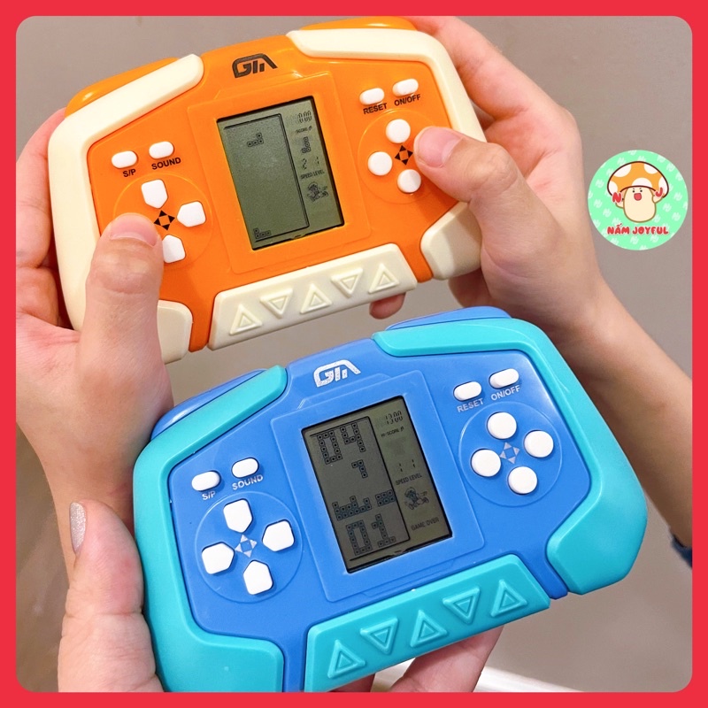 Máy chơi game cầm tay,máy chơi game bấm nút xếp hình tuổi thơ