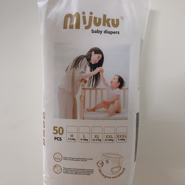 Bỉm quần MIJUKU M50/L50/XL50/XXL50/XXXL50....