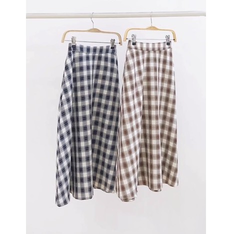 Chân váy Checkered Midi Skirt