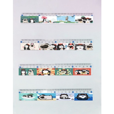 thước tonton friend THI6 capoo chopper one piece hoàng đế mèo cute thước kẻ dễ thương 15cm