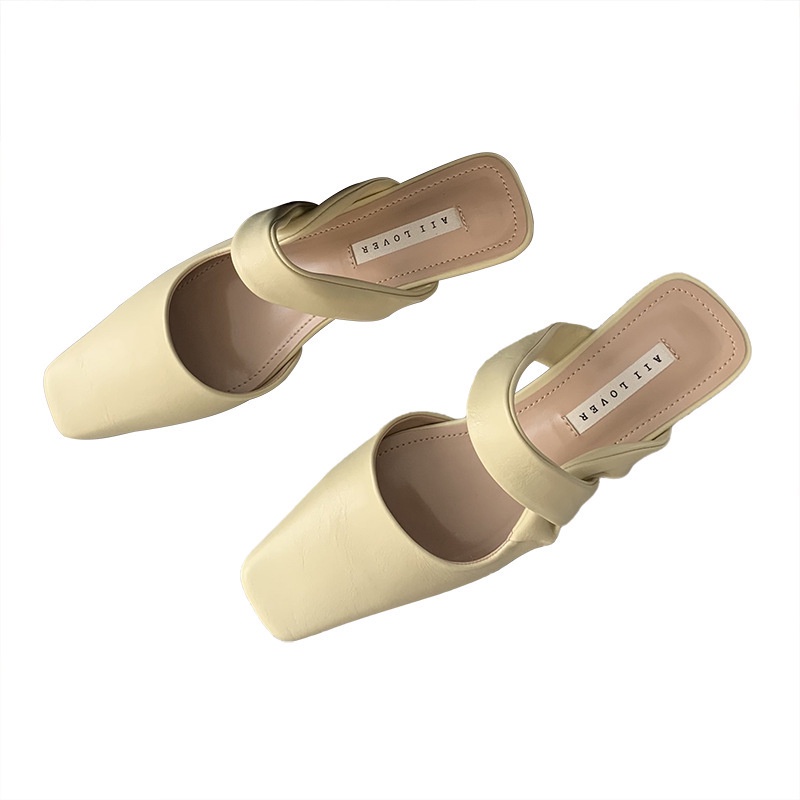 IELGY Dép Mũi Vuông Thời Trang Cho Nữ