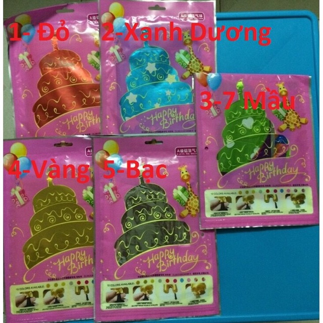 Set bóng SINH NHẬT - Dải 13 bóng chữ HAPPY BIRTHDAY - bóng trang trí s