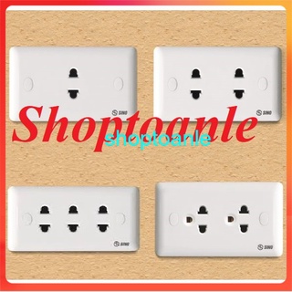 Ổ cắm điện SINO S19 các loại- Ổ đơn, ổ đôi, ổ ba -Ổ 1, ổ 2, ổ 3, Ổ 2 ba chấu SINO S19, ổ đơn ba chấu- Ổ cắm sino S19