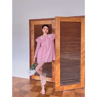 ORDER - Váy hoa cổ bèo cách điệu tiểu thư