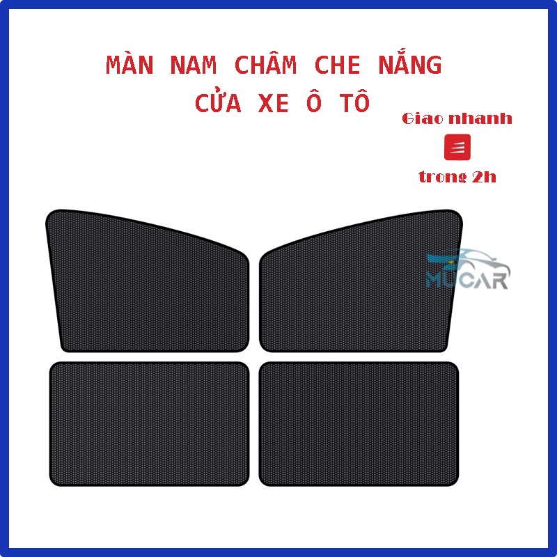 Rèm Che Nắng Cửa Xe Ô Tô, Có Nam Châm Siêu Dính, Dễ Dàng Tháo Lắp - Màn Che Nắng Nam Châm Cho Xe Hơi 4, 5,7 Chỗ