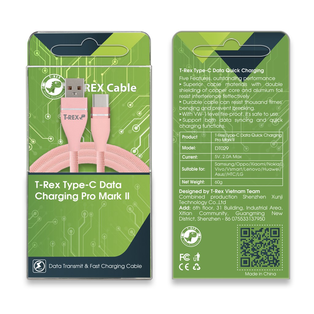 Dây Cáp Sạc Type-C T-rex Pro Mark II