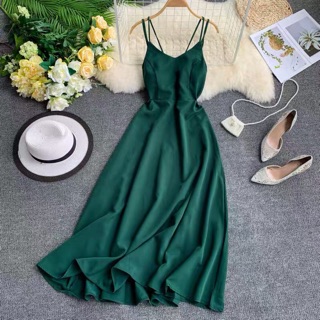 Oder đầm 2 dây cao cấp qc