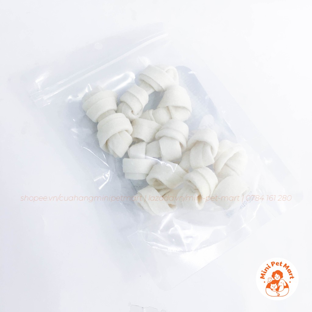 Xương gặm da bò TÀI HƯNG THỊNH 720 (7 cái) - bánh xương, snack, bánh thưởng, xương gặm cho chó