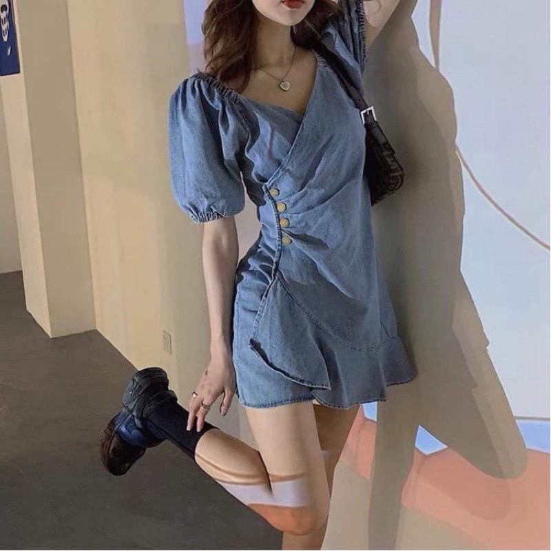 Đầm jean cao cấp hàng QC