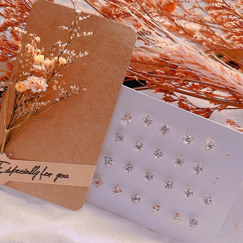 Bông tai nụ đá hột xoàn siêu sáng không bay màu (giá 1 chiếc)