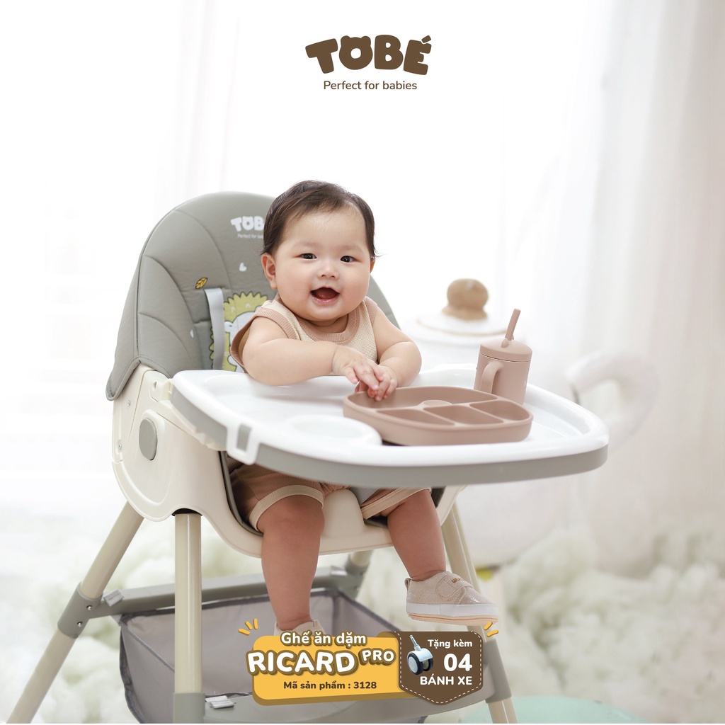 Ghế ăn dặm Ricard Pro Tobé bản ngả lưng gập gọn cho bé Lunakidsbaby