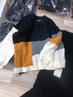 Set váy áo len phối