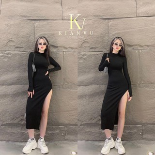 VÁY BODY TAY DÀI XẺ TÀ