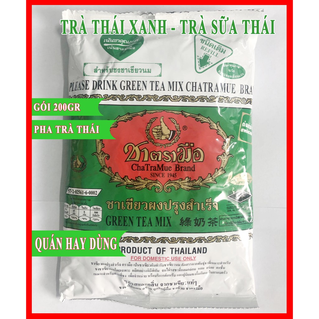 [Mã GROXUAN1 giảm 8% đơn 150K] Trà Thái Xanh ( 200 gram ) - Pha trà sữa Thái xanh - Thanh mát | WebRaoVat - webraovat.net.vn
