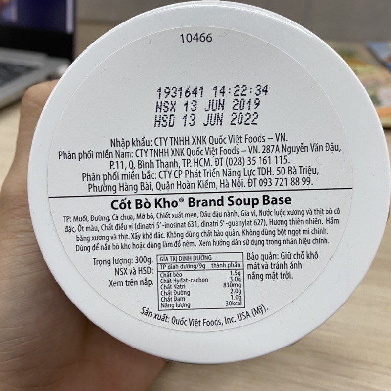 Gia Vị Nấu Bò Kho (Bò Sốt Vang) Cốt Quốc Việt 300g - Nhập Khẩu USA