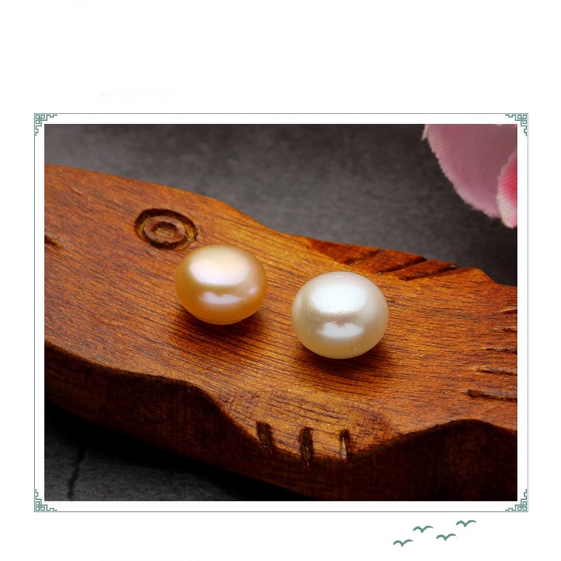 Set 5 Hạt Ngọc Trai Giả Nửa Lỗ 4 / 6 / 8mm Tự Làm Trang Sức