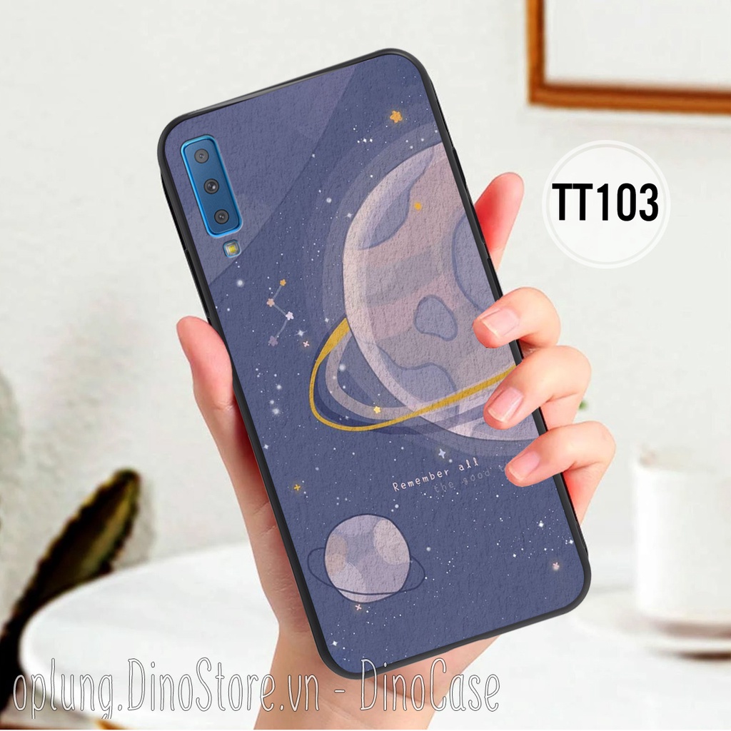 Ốp Samsung A7 2018 / A9 2018 / A50 / A70 - Ốp lưng nhựa bảo vệ camera chống bám bẩn hình vũ trụ ngân hà hành tinh.