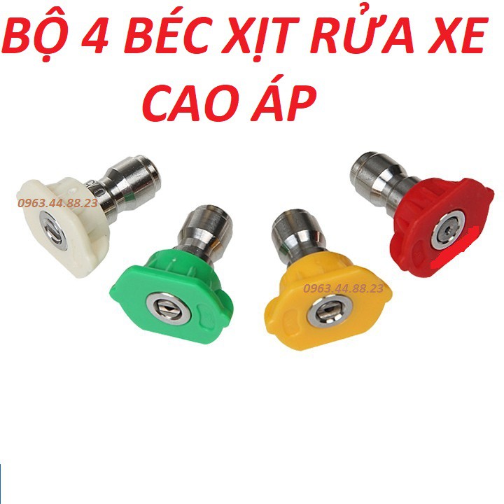 Đầu béc các góc gắn súng xịt rửa của máy rửa xe áp lực cao - Ren nối nhanh 1/4 inch