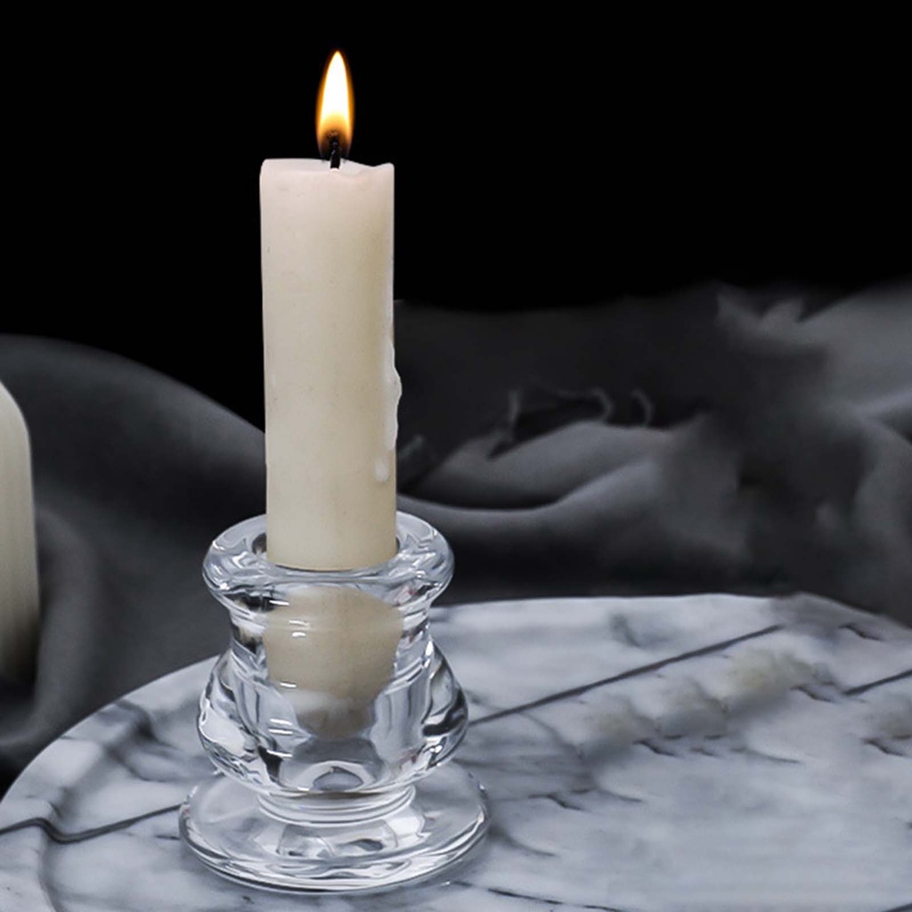 Chân Đế Nến Bằng Thủy Tinh Trong Suốt