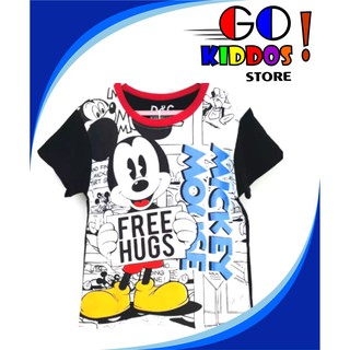 Áo Thun Tay Ngắn In Hình MICKEY Dành Cho Bé Trai 1 2 3 4 5 6 7 8 9 10 Tuổi