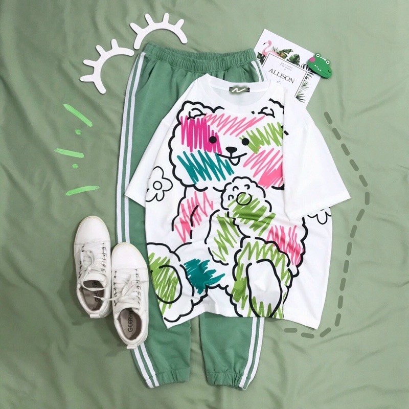 set áo thun 3D và quần jogger