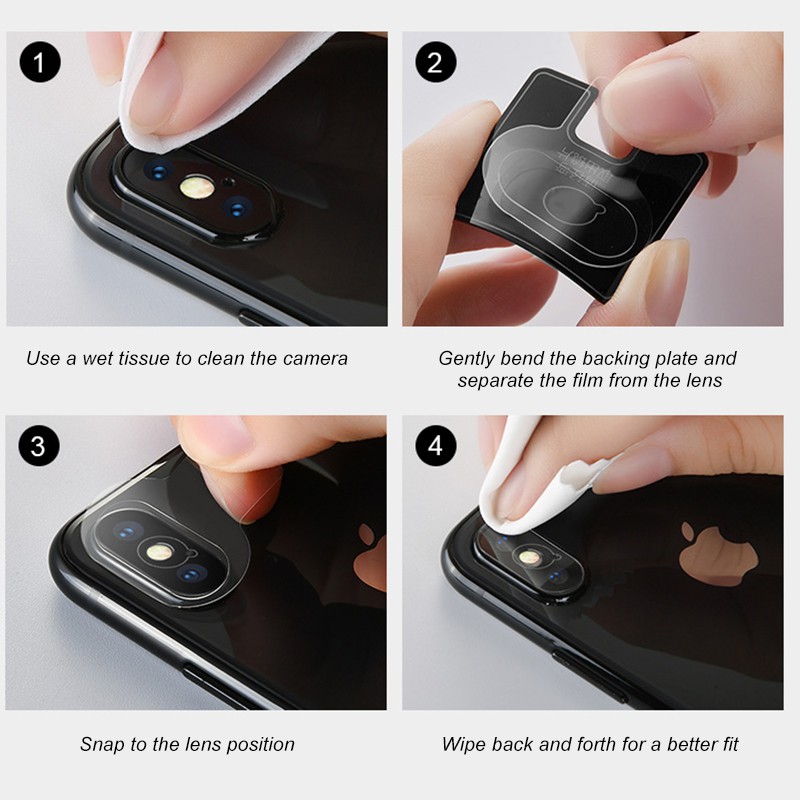 Kính cường lực bảo vệ camera cho điện thoại iPhone XS Max XR X 8 7 6 6s plus