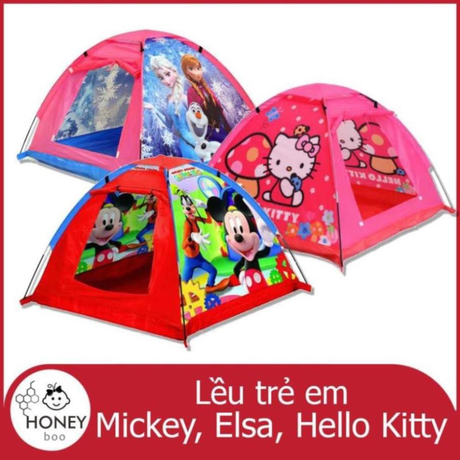 【TND-CAMP】Lều cho bé hình Mickey Mouse, Elsa, Hello Kitty 120x120x87 [LOẠI 1]