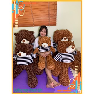 Gấu bông teddy 0,95m-1m1-1m3 gấu bông to, gối ôm hình thú teddy nâu bự khổng lồ siêu đáng yêu - gb04