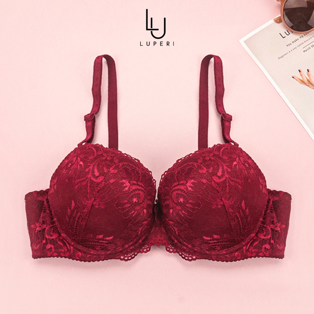 Áo Lót Nữ Ren Nâng Ngực Luperi Sp858 Có Gọng Siêu Bền Bản 2 Móc Chắc Chăn Phù Hợp Với Ngực Vừa Và To